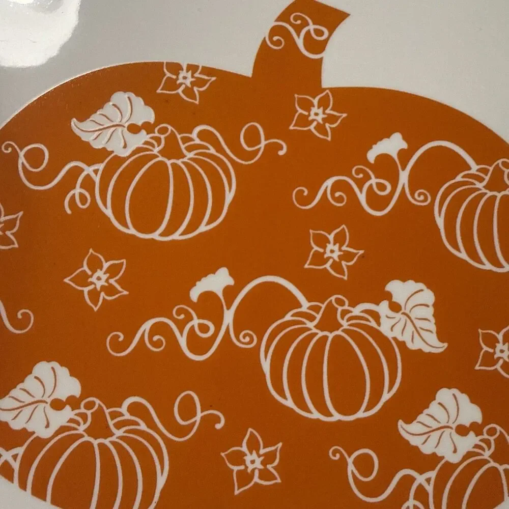 Temp-Tations by Tara Glass Square Trivet 6 X 6 Inches Halloween Pumpkin
